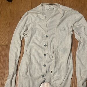 All Saints size medium cotton oatmeal color cardigan